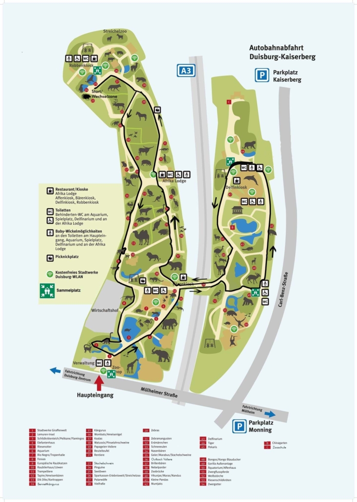 Zoolauf Duisburg - 5K course map