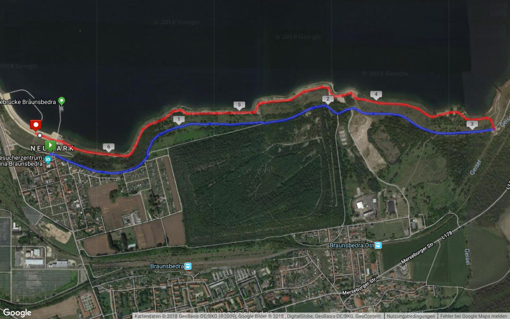 Geiseltalseelauf - 7 km course map
