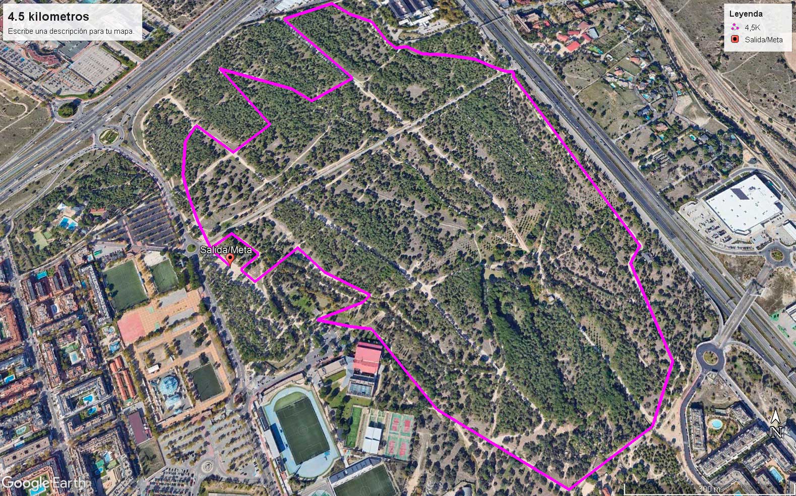 4th Trail Las RozasRun - 5 km course map