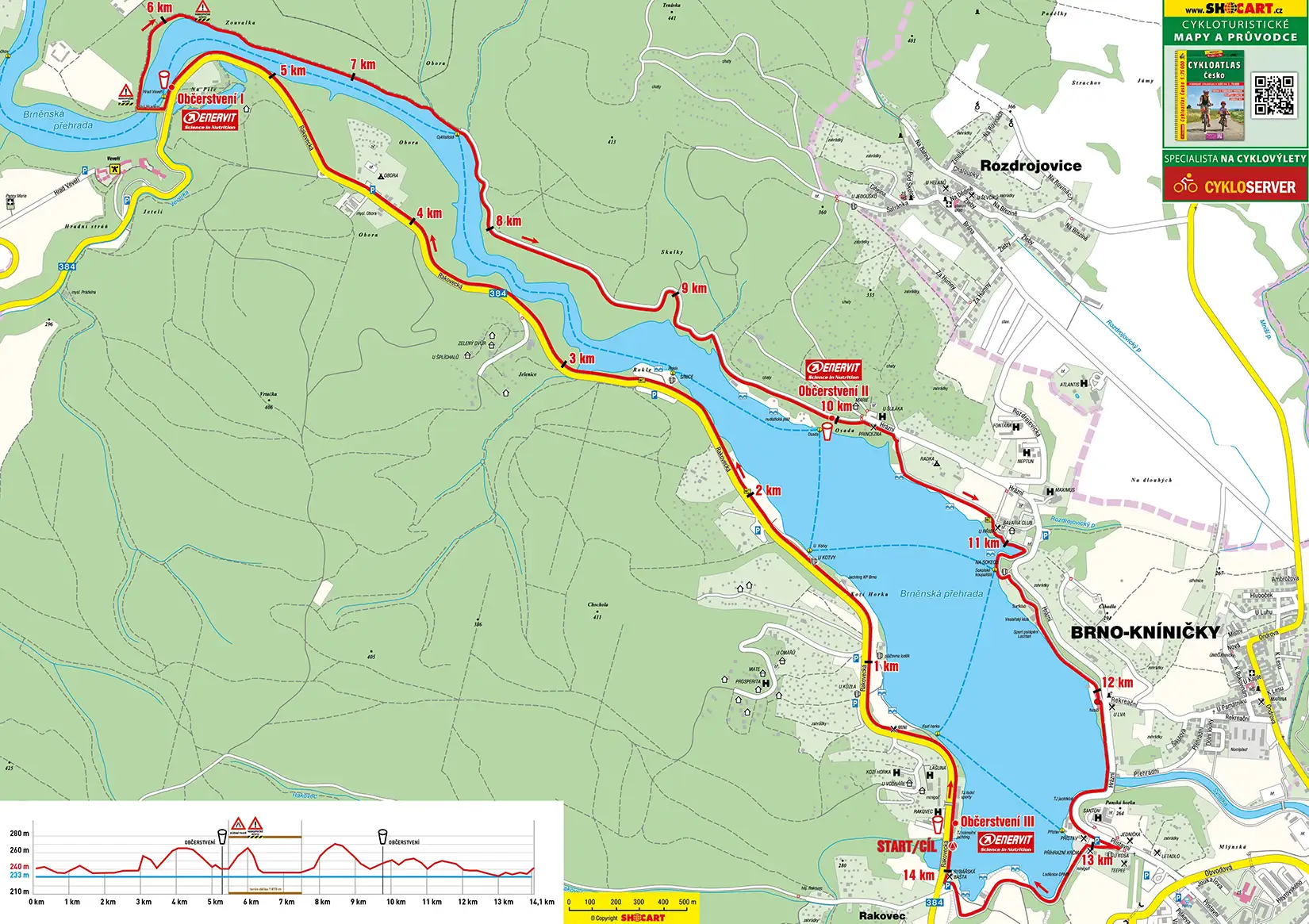 VOKOLO priglu - 7 km course map