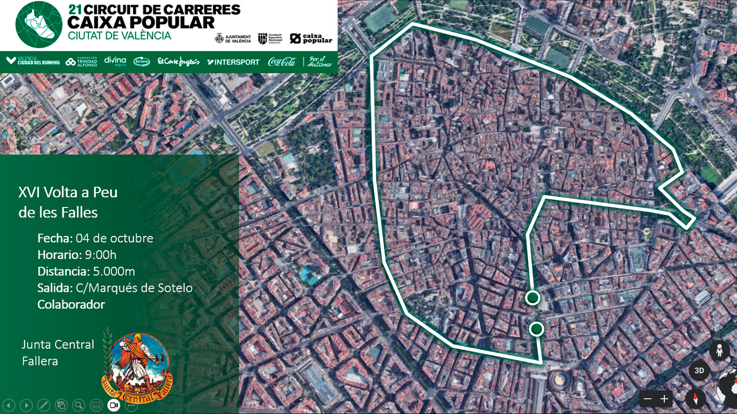 Volta a Peu de les Falles - 5K course map